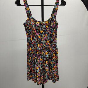 Wild Fable Black Multicolor Floral Romper